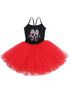 Girls Black Red Rhinestone Ballet Shoes Bow Ballet Dress 9M-8 - SophiasStyle.com